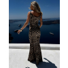Leopardí elegantní dlouhé šaty MURAKA