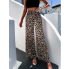 Leopardí letní široké kalhoty ROSETA s kamínky