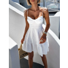 Bílé letní áčkové šaty JESSIE