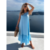 Světle modré letní maxi šaty HILLARY