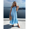 Světle modré letní maxi šaty HILLARY