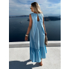 Světle modré letní maxi šaty HILLARY