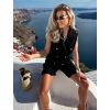 Černý kraťasový elegantní komplet AMARA