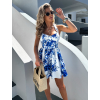 Bílomodré krátké letní šaty LAURA