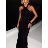 Černé dlouhé sexy šaty TORTYNA