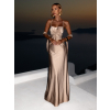 Zlaté dlouhé společenské šaty KERRIES