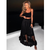 Černá transparentní dlouhá sukně NIVAA