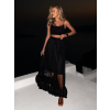 Černá transparentní dlouhá sukně NIVAA