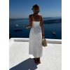 Bílé bavlněné dlouhé letní šaty SPINLOT na ramínka