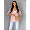 Starorůžové elegantní sako APRILA s krajkovými rukávy
