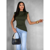 Khaki elegantní basic top FAUSKELA