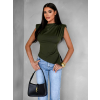 Khaki elegantní basic top FAUSKELA