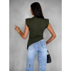 Khaki elegantní basic top FAUSKELA