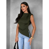 Khaki elegantní basic top FAUSKELA