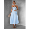 Světle modré džínové áčkové dlouhé šaty SENEJA
