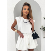 Bílý teplákový krátký komplet TAPPY se sukní
