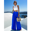 Královsky modré široké extra wide leg kalhoty VATIKA