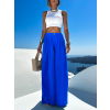 Královsky modré široké extra wide leg kalhoty VATIKA