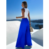 Královsky modré široké extra wide leg kalhoty VATIKA