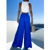 Královsky modré široké extra wide leg kalhoty VATIKA