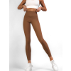 Hnědé basic sportovní elastické legíny AVOSIA