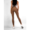 Hnědé basic sportovní elastické legíny AVOSIA