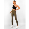 Khaki basic sportovní elastické legíny AVOSIA