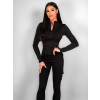 Černý push up sportovní elastický komplet SONYA