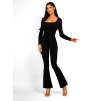 Černý tvarující dlouhý overal AVEIRO