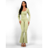 Světle zelený tvarující dlouhý stahovací overal AVEIRO