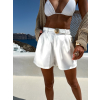 Bílé letní kraťasy ZELINA s páskem
