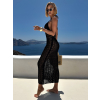 Černé síťované dlouhé letní šaty BENNYOT
