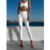 Bílé push up slim fit skinny džíny OPALA