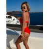 Červené jednodílné plavky SOULO s průstřihy