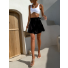 Černá saténová zavinovací krátká sukně YENKEE