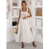 Béžové dlouhé letní elegantní šaty HEXINY