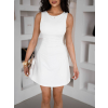 Bílé elegantní áčkové krátké šaty YALINA