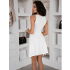 Bílé elegantní áčkové krátké šaty YALINA