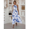 Bílo-modré dlouhé letní šaty NYTRAY