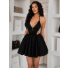 Černé krátké sexy vypasované šaty OVELYN