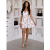 Krémové květinové letní šaty BELORA