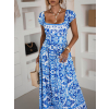 Modré dlouhé maxi letní šaty JORRA