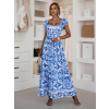 Modré dlouhé maxi letní šaty JORRA