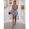 Modrý letní komplet STREYA s mini sukní