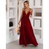 Bordó dlouhé letní maxi šaty OPALINE