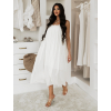 Bílé maxi dlouhé šaty JUNELL