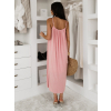 Růžové maxi dlouhé šaty JUNELL