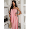 Růžové maxi dlouhé šaty JUNELL