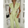 Světle zelený elegantní kalhotový kostým ARVENOX