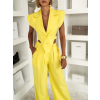 Žlutý elegantní kalhotový kostým ARVENOX